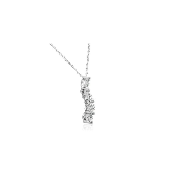 Diamond journey pendant 14k white gold shop