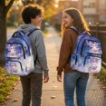 thumbnail image 2 of Garronmavis Axolotl Starry Girls Backpack Adjustable Shoulder Straps Large Capacity Book Bag 17 inch for 8-12 Elementary School Students Back to School Gift, 2 of 5