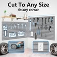 thumbnail image 6 of Garden Tailor 4x8 ft Heavy-Duty PVC Slatwall Panel ,  System for Garage, Bike Racks & Tools with 10 Hooks – Vertical, 6 of 6