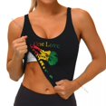 thumbnail image 5 of Yoga Vest Women Gym Sports Crop Tops One Love Jamaican Streetwear Workout Breathable Tank Top Female, 5 of 7