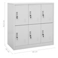 thumbnail image 4 of vidaXL Locker Cabinets 5 pcs Light Grey 90x45x92.5 cm Steel, 4 of 5