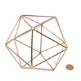 thumbnail image 2 of 3D Geometric Himmeli Centerpiece & Hanging Ornament, Chrome Plated Metal - 6 Inch Size (Rose Gold), 2 of 3