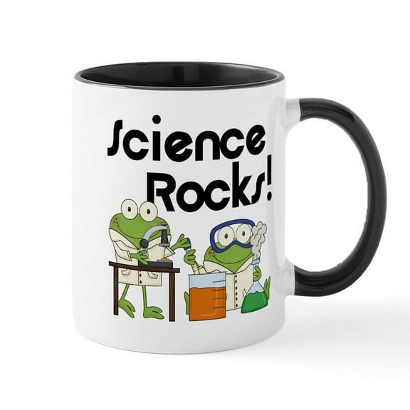 CafePress - Frogs Science Rocks Mug - 11 oz Ceramic Mug - Novelty Coffee Tea Cup