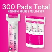 Swisspers Premium Cotton Rounds, 100 Pad 3-Pack (total of 300 Count)