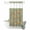 Gray Green, variant on No Hook Shower Curtain, Boho Beige Flowers Shower Curtains for Bathroom with See Through Top Window, Spring Abstract Watercolor Floral Leaf Waterproof & Washable Bath Curtain Extra Long 72"x84"