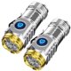 thumbnail image 1 of Linterna LED Brillante Al Recargable Tipo C 5 Modos 2 Piezas Plateadas Ygjytge, 1 of 9