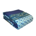 thumbnail image 4 of Lush Decor C12765P13-000 Royal Empire Quilt Striped Pattern Reversible 3 Piece Bedding Set, Full/Queen, Peacock, 4 of 4