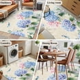 thumbnail image 5 of Area Rugs for Living Room Bedroom, Blue Hydrangea 4'x6' Rug Washable Carpet Runner Indoor Outdoor, Pink Flowers Spring Botanical Country Plants Non Slip Accent Floor Mats Rug for Kitchen, Office, 5 of 8
