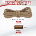 thumbnail image 2 of Uxcell No Tie Shoelaces Tieless Elastic Shoe Laces Replacement with 2 Metal Locks Buckles Fit for Sneakers Canvas Shoes Brown, 2 of 7