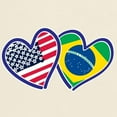 thumbnail image 3 of CafePress - USA Brazil Heart Flags T Shirt - Men's Classic Graphic T-Shirt, 3 of 4