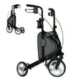 thumbnail image 1 of Elenker Déambulateur à 3 Roues pour Aînés, Déambulateur à Roulettes Pliable avec Roue de 10 Pouces, Hauteur Ajustable, Noir, 1 of 6