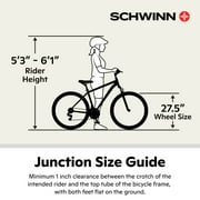 Schwinn Junction Hybrid Bike, 27.5-in. Wheels, 7 Speed Adult Bicycle, Navy