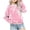 Pink, variant on EQWLJWE Girls Tie Dye Sweatshirt Color Block Long Sleeve Crew Neck Oversized T Shirts Kids Spring Loose Pullover Pink for 5-6 Years