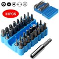 thumbnail image 1 of 34 puntas de destornillador magnético con soporte de punta de extensión, llave de tubo de estrella Torq de tres alas hexagonal métrica SAE antimanipulación de seguridad - azul, 1 of 1