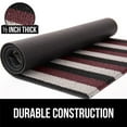 thumbnail image 6 of GORILLA GRIP Striped Doormat, Thick Bristle Door Mat Catches Dirt from Shoes, 24x16, Burgundy Black Cream, 6 of 9