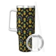 thumbnail image 2 of Pofeuu Pineapple Print 40oz Ice Bully With Handle And Straw Stainless Steel Vacuum Insulated Cup And 2 In 1 Straw Lid, 2 of 8