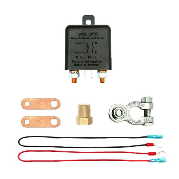 imUfer Replacement for Cars RVs Trucks Bluetooth Remote Control Battery Isolator Anti-Theft Switch Universal DC12V 200A Remote Battery Disconnect Switch