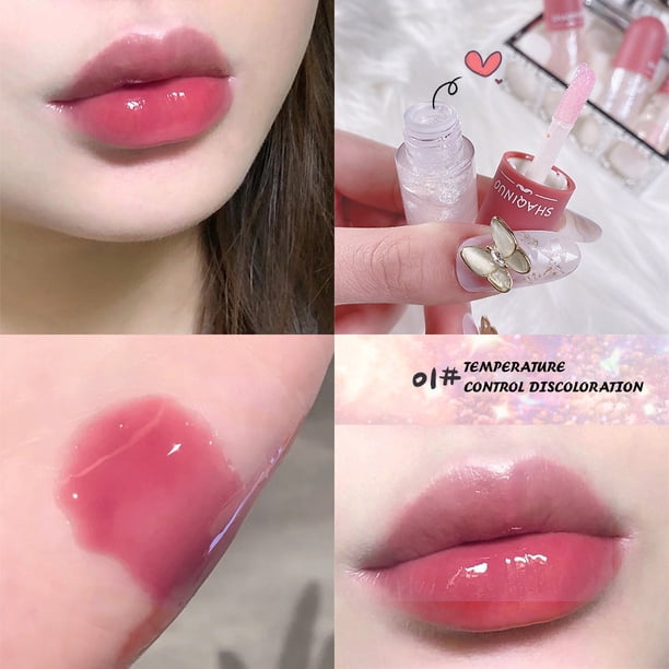Barra de labios, brillo de labios, aceite, mini cápsula, transparente, decoloración, hidratante, brillo de labios.