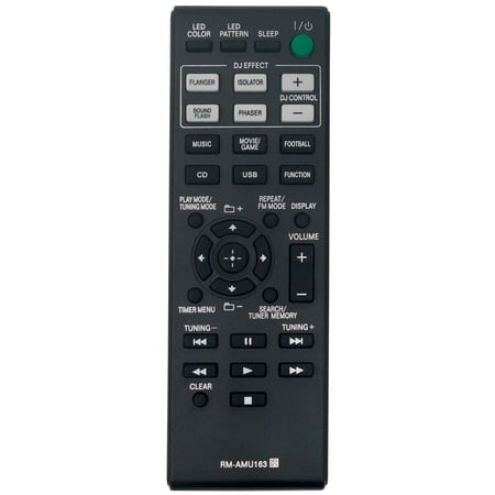 RM-AMU163 Replace Remote for Sony Mini HiFi Component System LBT-GPX55 LBT-GPX77