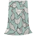 thumbnail image 2 of Pofeuu Hand Drawn Chickens Print Ultra-Soft Micro Fleece Blanket,for Bed Or Sofa,All Season Throw Blankets Flannel Blanket-50"x40", 2 of 7