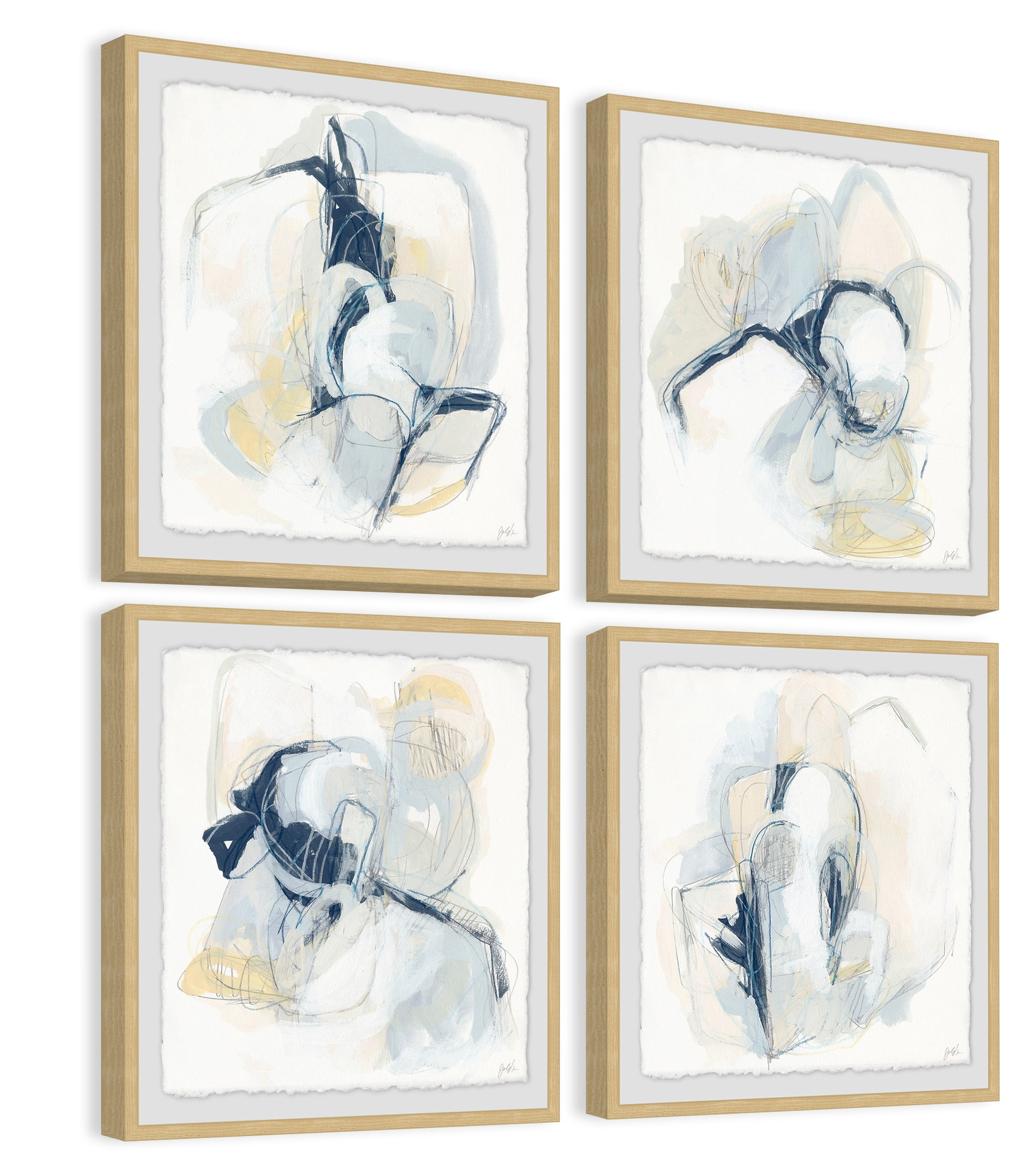 Marmont Hill Pastel Sketches Quadriptych, 36" x 36"