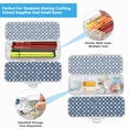 thumbnail image 5 of Plastic Pencil Box Large Capacity Pencil Boxes Clear Boxes with Snap-Tight Lid Stylish Office Supplies Storage Organizer Box Cute Blue Flowers, 5 of 7