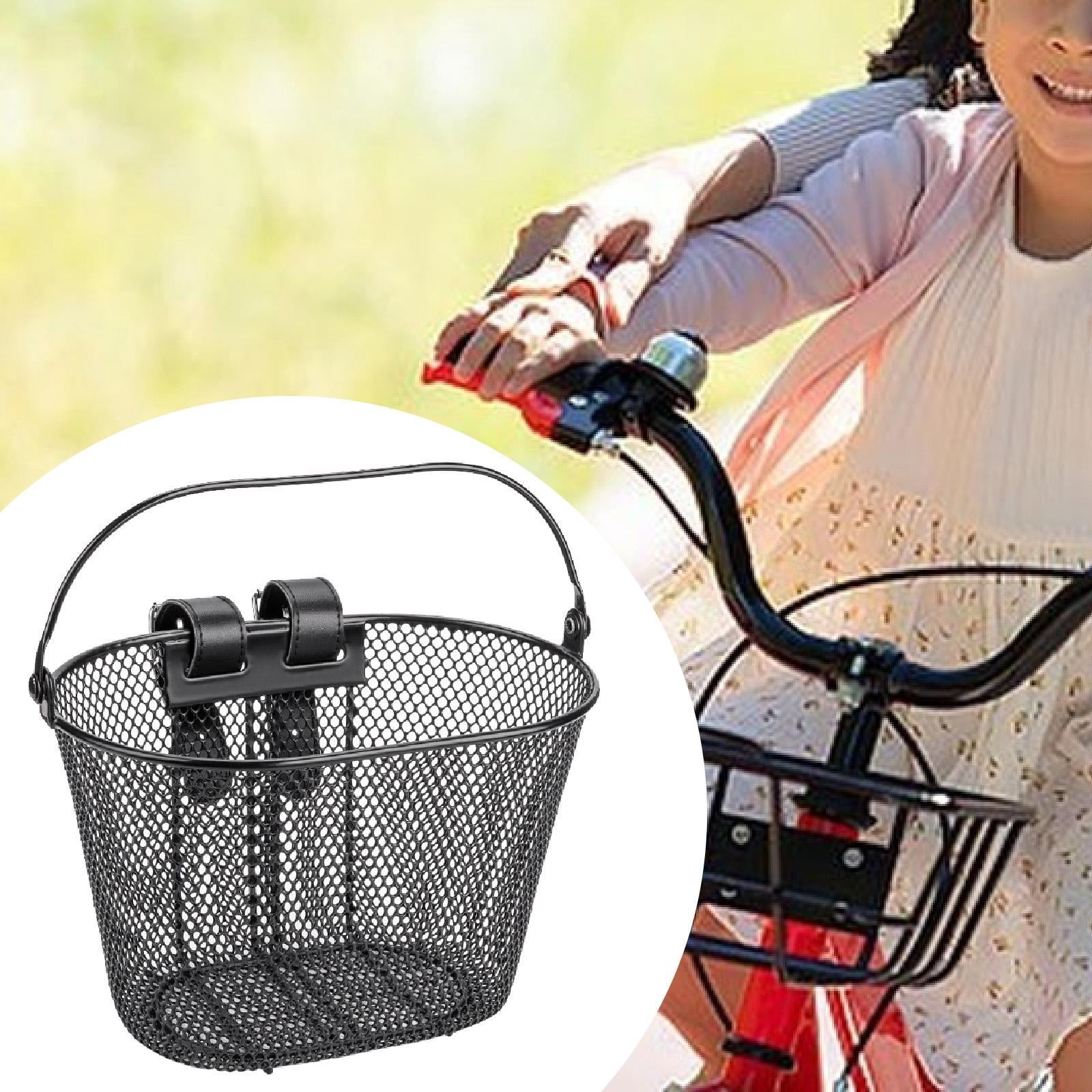 Baoblaze Kids Bike Basket Front Decor Carrier Cycling Basket for Girls Camping Street Black