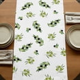 thumbnail image 5 of Table Runners 108 Inches Long Dress Scarves, Green Olive Branches Farmhouse Coffee/Dining/Kitchen Table Runner for Living Room, Spring Pastoral Leaves Botanical 13x108 Inch, 5 of 9