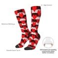 thumbnail image 4 of Susaid Black and white striped and red hearts Print Thermal Winter Socks for Men and Women, Warm Crew Hiking Socks, for Boots and Outdoor Activities, 4 of 6