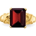 thumbnail image 5 of 14K Yellow Gold 11X9mm Emerald Cut Garnet Ring (Size 7.5) Made In United States y4533ga, 5 of 5