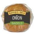 David's Deli PreSliced Onion Bagels, 14.25 oz, 5 Count, Refrigerated