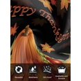 thumbnail image 7 of Fall Maple Leaves Cloth Napkins Set of 4 Reusable Dinner Napkins, Happy Thanksgiving Pumpkins Autumn Black Cocktail Napkin Washable Table Napkins for Wedding/Holiday Party/Baby Shower 20"x20", 7 of 7