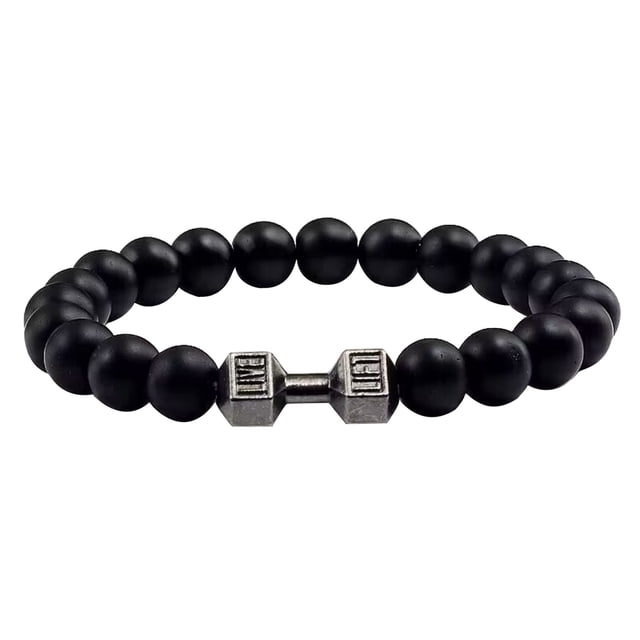 Pulsera De Cuentas Naturales Piedra Esmerilada Mancuerna Europea Y Joyería Fina Para Hombres Y Mujeres