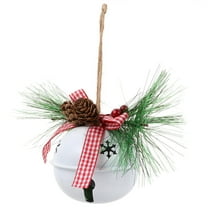 UPKOCH 1Set Innovative Jingle Bell Large White Iron for Holiday Celebrations