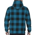 thumbnail image 5 of Hoodies for Men - Blue black plaid Long Sleeve Comfrt Men'S Fashion Hoodies & Sweatshirts, Sweatshirts for Men Hoodies Pullover Clothing Clothes with Pouch, 5 of 7