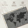 thumbnail image 6 of Elephant Stock Moon World Map Wall Art - Horizontal Canvas Wall Art - Living Room Wall Decor - Map Canvas - Gray And Black Decor - 24" x 16", 6 of 8