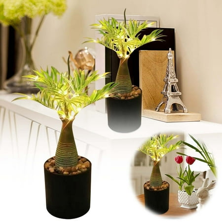 

Hallway Nightlight Plug in Cool Items Cute Desk Lamp Power Night Light Wall Mounted Desk Lamp Green Glowing Night Light Potted Indoor Table Lamp Decoration Desktop Bedside Ornament