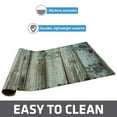 thumbnail image 3 of Drymate Pet Bowl Placemat, Dog & Cat Food Feeding Mat - Absorbent Fabric, Waterproof Backing, Slip-Resistant - Machine Washable/Durable (16” x 28”) (Distressed Wood Green), 3 of 4