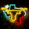 thumbnail image 5 of UPONRAY Longhorn Neon Signs, 14.8"*11.8" Dimmable & USB-Powered LED Neon Light, Stylish Wall Decor for Bedroom, Party, Game Room, Man Cave, Bar, 5 of 9
