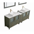 thumbnail image 6 of Vanity Art 84" Double Sink Freestanding Bathroom Vanity Set with Engineered Marble Top and Mirror, 6 of 9