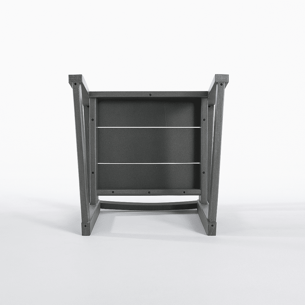 Outdoor Garden Chair, Recycled Plastic Single Chair for Yard Lawn Patio Outdoor Area, Grey