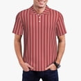 thumbnail image 5 of Yiaed Stripes Red WhitePrint Men's Short Sleeve Polo Shirt,Golf Polo for Men Three-Button Golf Shirt Athletic Casual Collared T-Shirt- X-Large, 5 of 7