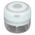 thumbnail image 4 of Mini picador de ajo, hoja de acero inoxidable, grado alimenticio, potencia fuerte, carga USB, triturador de ajo eléctrico, 250 ml (3,4 x 2 x 2,8 pulgadas) verde, 4 of 14
