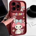thumbnail image 3 of Sanrio Melody Silicone Phone Case For iPhone 14 15 11 12 13 Pro Max XR XS 7 8 Plus SE2 Cartoon Hello Kitty Lady Girl Y2K Cover, 3 of 5
