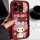 thumbnail image 3 of Sanrio Melody Silicone Phone Case For iPhone 14 15 11 12 13 Pro Max XR XS 7 8 Plus SE2 Cartoon Hello Kitty Lady Girl Y2K Cover, 3 of 5