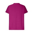 thumbnail image 5 of Lovskoo 2024 Summer Tops Womens Fashion Short Sleeve V Neck Solid Color Casual T-Shirt Spring Clothing Shirts for Women Purple L, 5 of 9