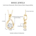 thumbnail image 4 of Rosec Jewels Lab Grown Diamond Teardrop Necklace with Star (EF-VS Grade) Ready to Gift for Valentines Day, 18K Yellow Gold, 4 of 6