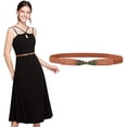 thumbnail image 2 of Heldig Women Skinny Elastic Stretch Belt for Dresses Retro Ladies Waist Vintage Thin BeltB, 2 of 9