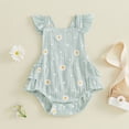thumbnail image 2 of Akiihool Baby Rompers Girl Unisex Babies' Short-Sleeve Bodysuits (Light Green,3-6 Months), 2 of 4