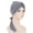 Grey, variant on Black Headband for Women's Eid Al Fitr Solid Color Forehead Triple Long Tail Headband Muslim Headband Can Be Tied Behind Hat
